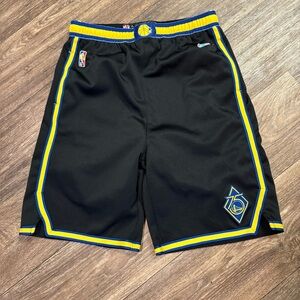 Youth Golden State Warriors Nike Black City Edition Courtside Swingman Shorts
